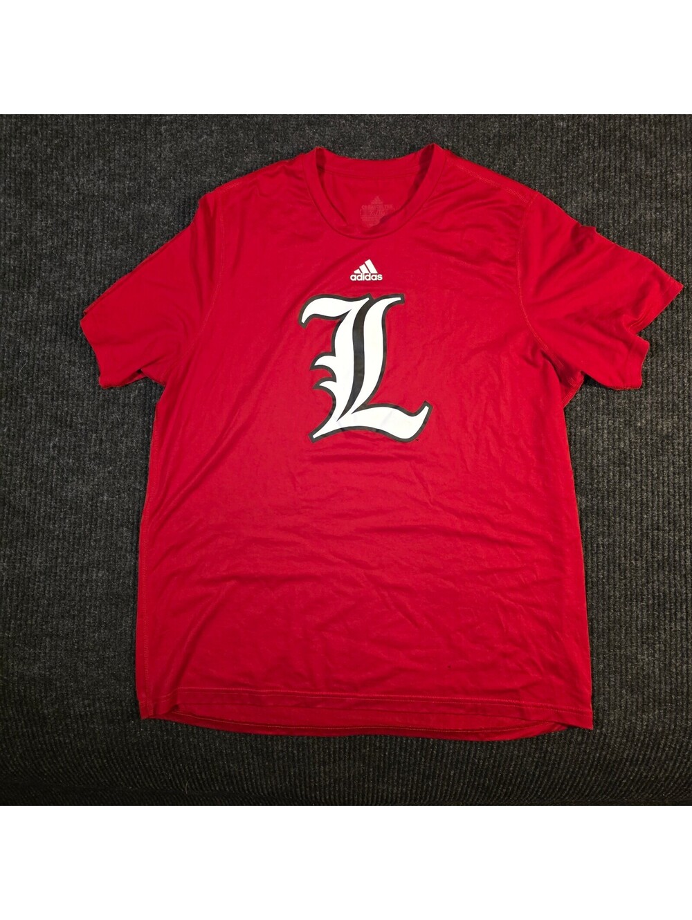 Adidas Red Louisville Logo T-Shirt XL